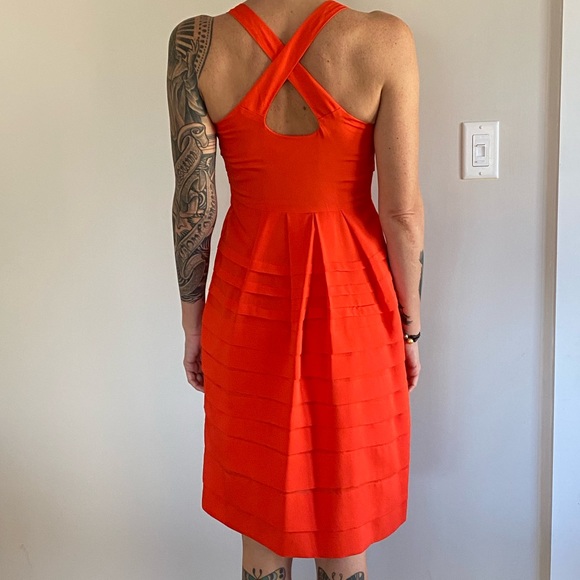 Eva Franco for Anthropologie orange dress size 0 - Picture 6 of 11